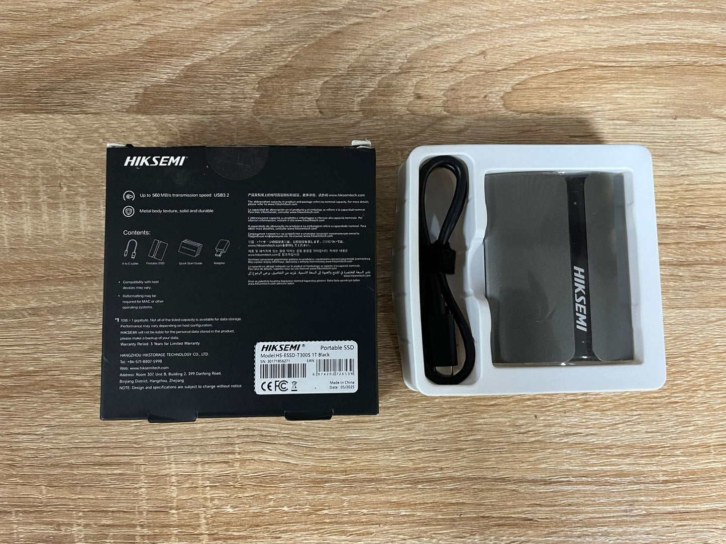 HIKSEMI T300S Shield 1TB Type C Portable SSD