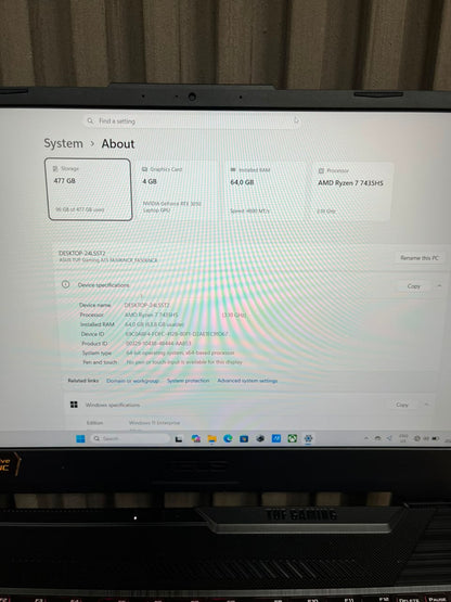 Asus TUF Gaming A15 AMD Ryzen 7 7435HS